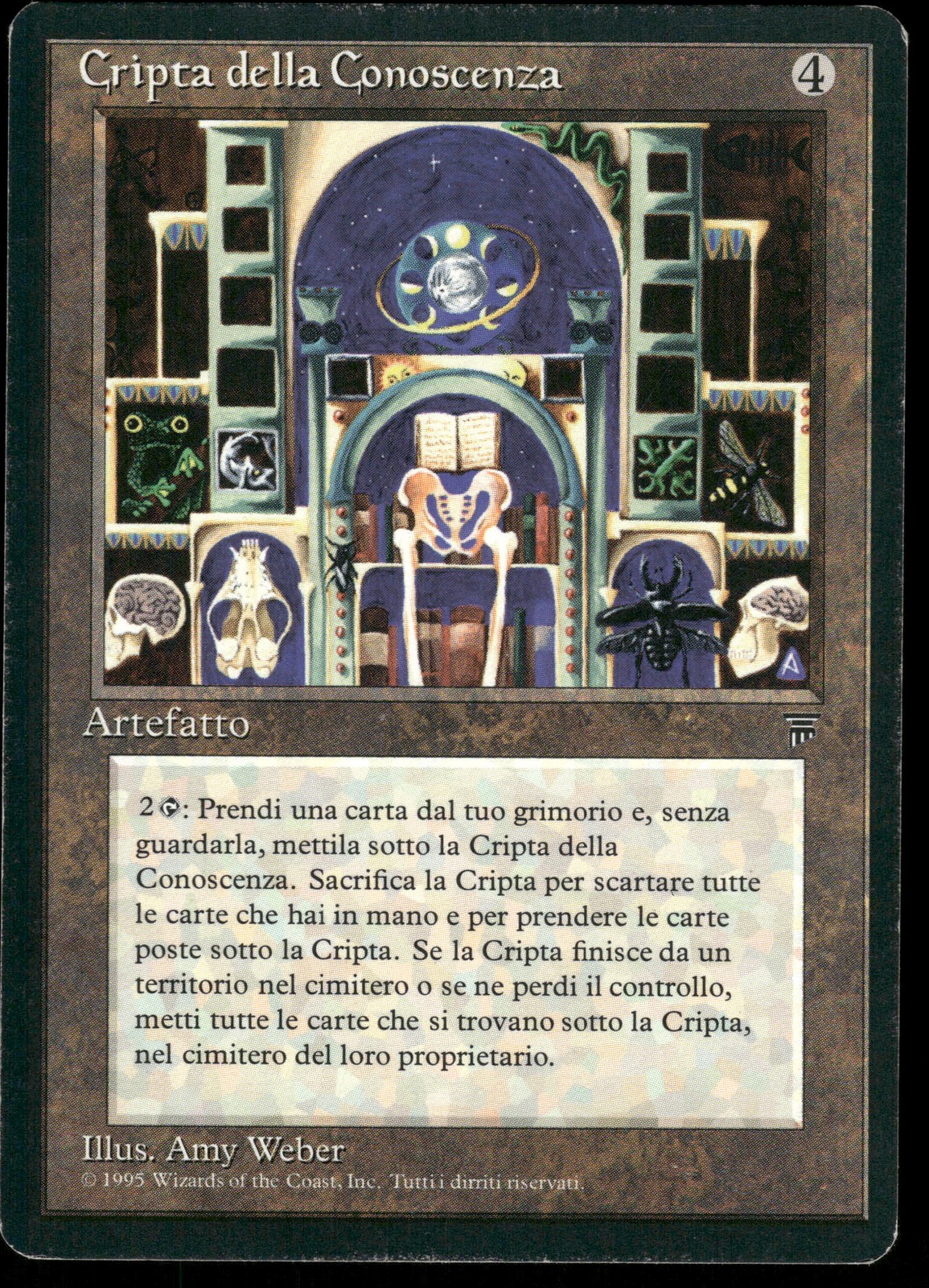 1x Italian Knowledge Vault - Legends - LP - MTG
