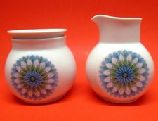 Noritake BAHAMA Cremer & Lidded Sugar MCM 1967÷ Younger Image HIPPIE