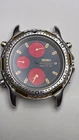 Vintage Seiko 7T32-6B89 Red & Blue DIAL Chronograph Quartz Wrist Watch Parts Rep