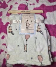 Mint Green Winnie The Pooh Floating Away Baby Blanket - New