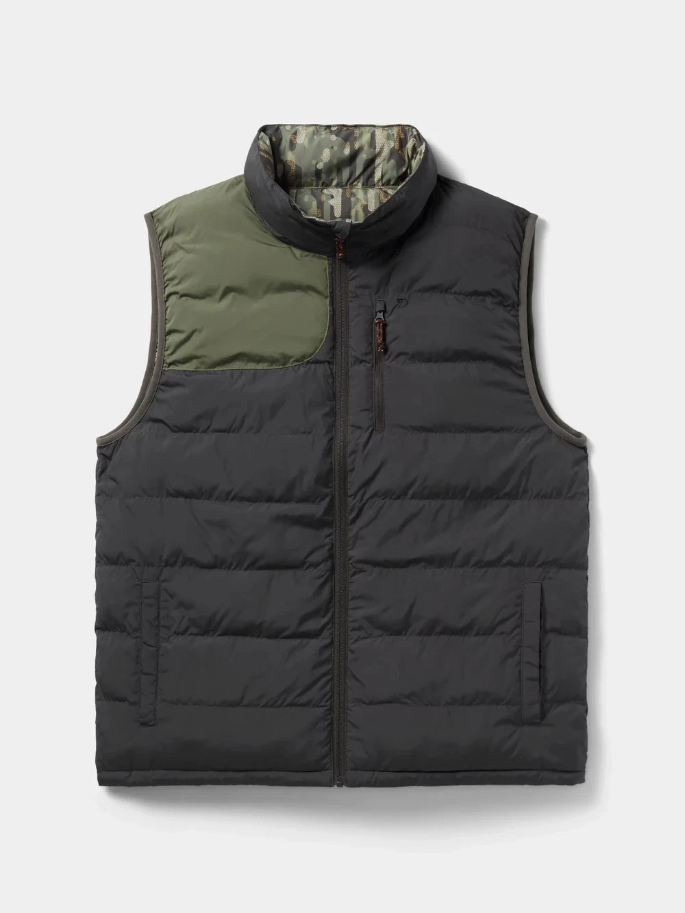 🧡NWT*Duck Camp Men's Size L Reversible Dry-Down Vest Outdoor Hunting - Woodland