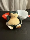 Vintage Pokemon Burger King Toy Snorlax Plush With Poke Ball Keychain
