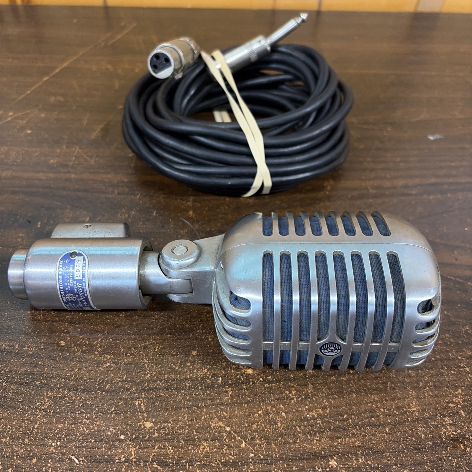 Vintage Shure 556S Unidyne Dynamic Microphone Blue Label Untested