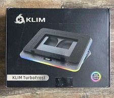 KLIM Turbofrost Laptop Cooling Pad   4 4000 RPM Turbo Fans RGB 4 USB Ports Gray