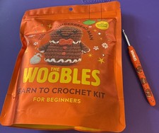 NEW The Woobles Ted Gingerbread Man Holiday Beginners Crochet Kit Special Hook