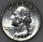 1961-P Washington Quarter Uncirculated 90% Silver