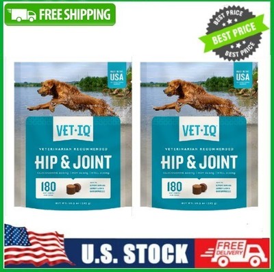 2 BAG VETIQ Hip & Joint Supplement for Dogs, Chicken Flavored Soft Chews