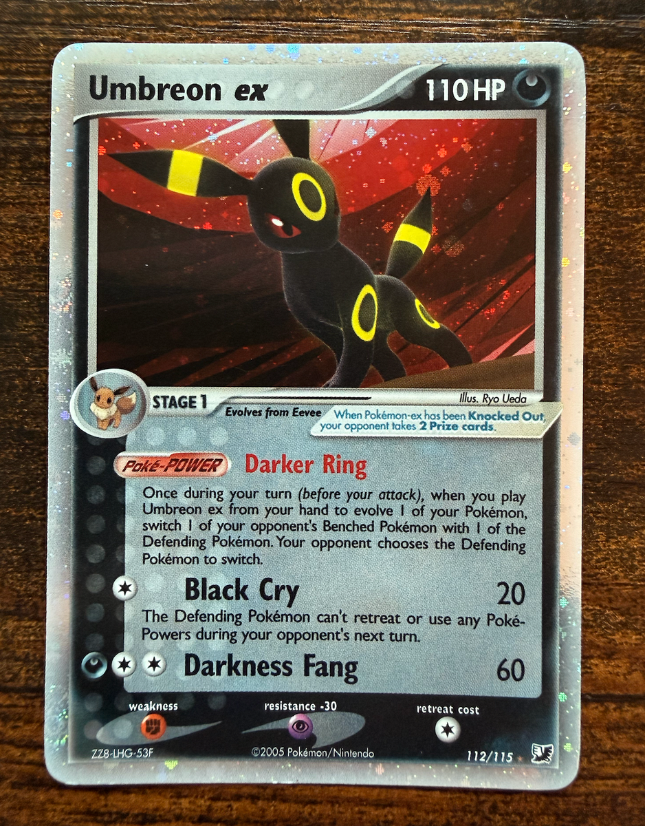umbreon 110 pokemon card value Umbreon EX #112 Pokemon Unseen Forces Holographic Pokemon Card