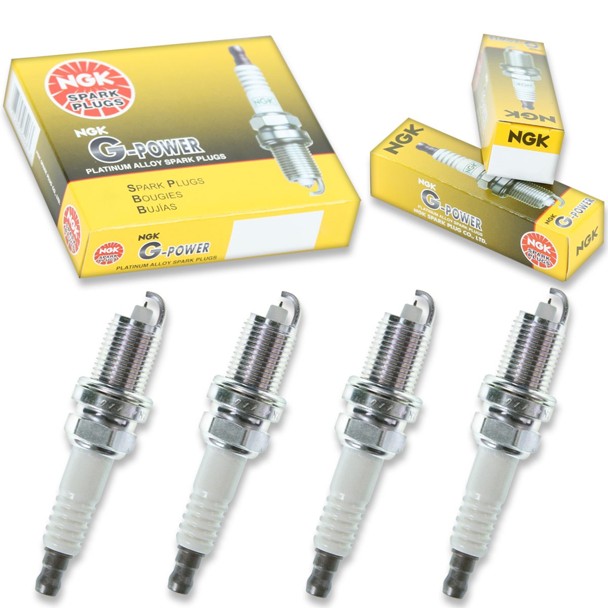 4 pcs NGK G-Power Spark Plugs for 1990-1992 Mazda 626 2.2L L4 - Engine Kit hr