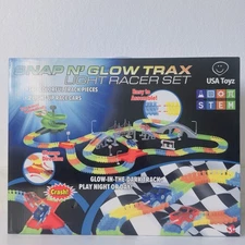 USA Toyz Snap N Glow Trax Light Racer Set  360 colorful  Easy To Essemble