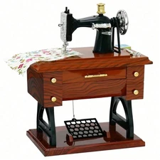 Vintage Sewing Machine Design Music Box, Ideal Gift For Birthday & Christmas US