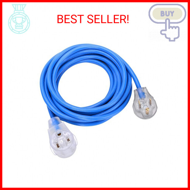 Welder Extension Cord, Heavy Duty 25 Feet 6-50 Nema R Plug Lighted Welding Cord-image