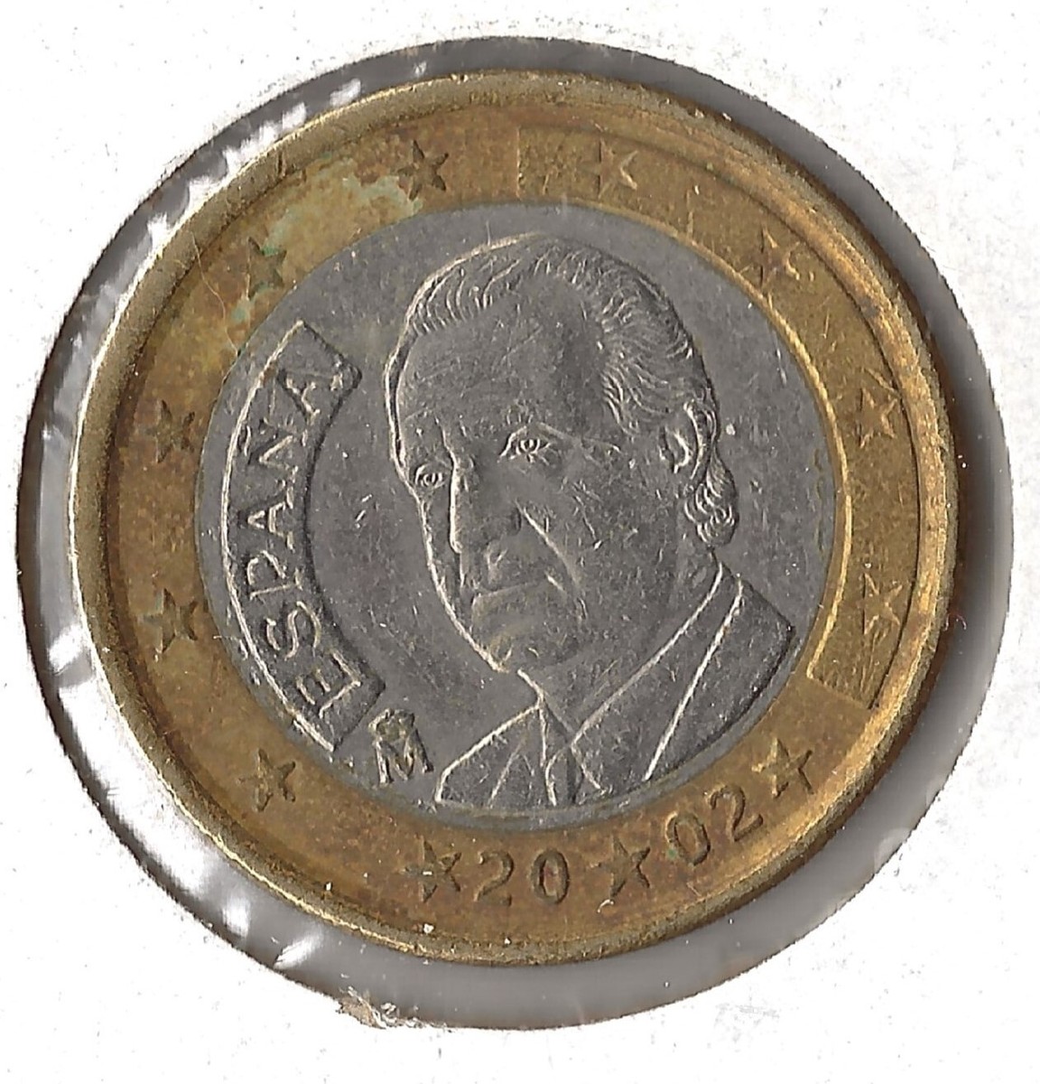 Pièce De 1 Euro Espagne 2002 - Bi-métallique, Circulée, Bon état