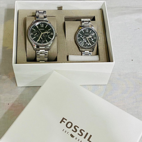 Fossil BQ2644SET Silver Black Chronograph Stainless Steel 3ATM 