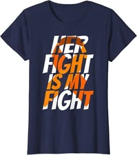 Orange Ribbon Multiple Sclerosis Tee For Her Ladies' Crewneck T-Shirt