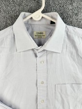 Gitman Bros Blue 16.5 34 Blue Button Up Shirt Long Sleeve Cotton Woven USA Made