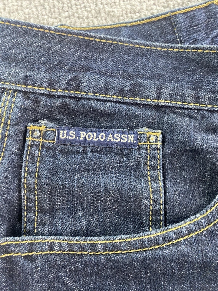 Pantalones Cortos Polo Assn Para Hombres 40 Azul Denim Hip Hop Largos y2k Carpintero Patinador Pantalones Cortos Foto 2 de 4