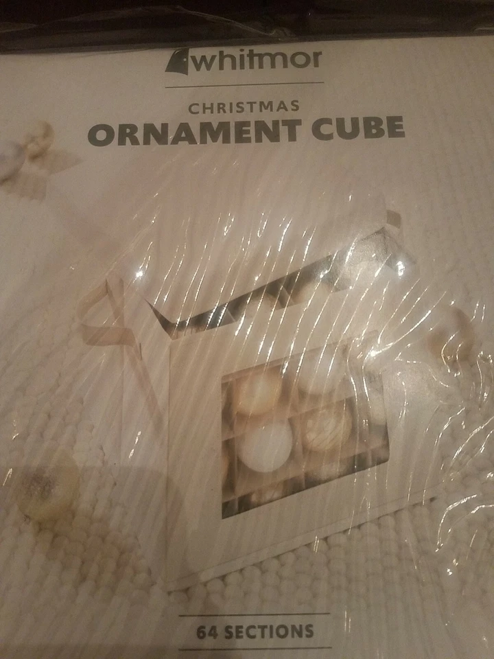 Cubo adorno de Navidad Whitmor 64 secciones - TOTALMENTE NUEVO - SE ENVÍA EL MISMO DÍA HÁBIL Foto 2 de 4