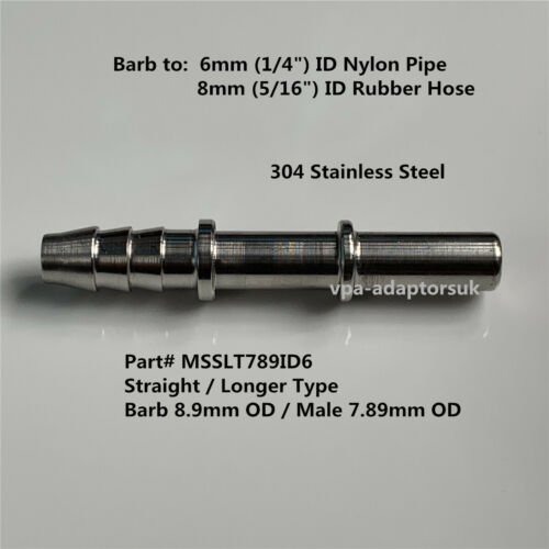 Widerhaken Stecker/Buchse/Gerade/Ellbogen/Biegung/T-Shirt/Kraftstoffleitung Schlauch Rohr Fitting Stecker - Bild 24 von 52