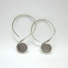 Fine Silver Earrings Karen Vintage Fashions Dangle Cute Spiral Coils CS18125943
