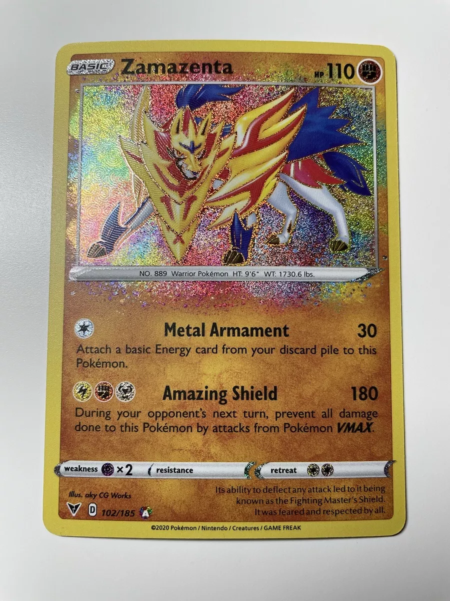 Card Zamazenta 102/185 da coleção Vivid Voltage