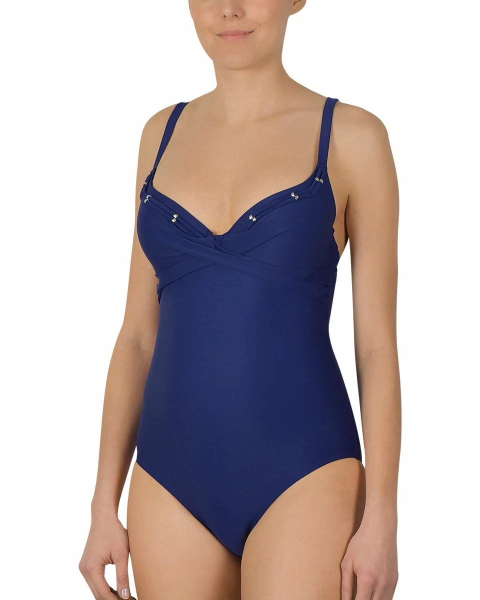 Maillot De Bain 1 Pièce NATURANA Taille 48/50 - Noir, Parfait état, Occasion Très Bon état
