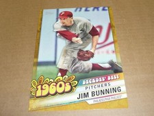 2020 Topps T2 DECADES  BEST JUMBO GOLD 5 X 7 02/10 1960s JIM BUNNING PHILLIES