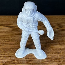 Vintage 1970's Louis Marx 6" White Plastic NASA Astronaut Figure w/Sample Stick