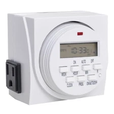 Digital Program Timer Weekly with Dual Outlet