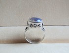 925 Sterling Silver Iridescent Angel Quartz? Gemstone Ring 7.5 Grams Sz 6.5 — photo 7