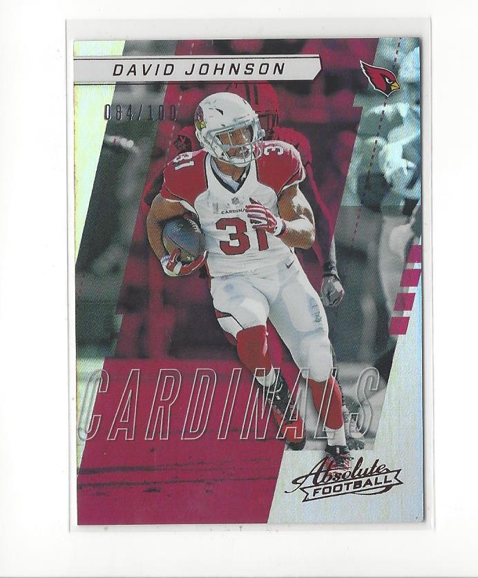 2017 Absolute Spectrum Red #91 David Johnson Cardinals /100 