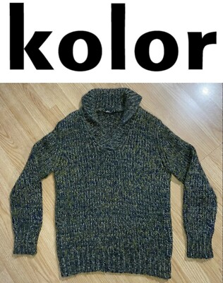 Vintage Kolor Incorporated Knit Sweater Green Size 2 Made In Japan 