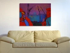Original  26”x38” Acrylic, Signed, Abstract