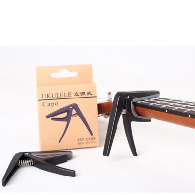 Ukulele-Capo 4 Saiten 6 Schwarz Stimmklemme Zum Stimmen Hawaii-Gitarre