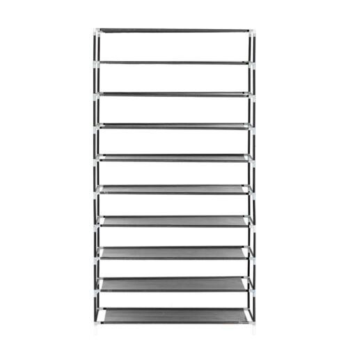 10-tier 61"Shoe Rack with Dustproof Cover Closet Cabinet Storage Space Organizer - Picture 5 of 6