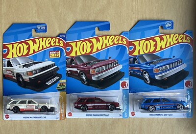 Hot Wheels Nissan Maxima Drift Car (White/Red/Blue) - HW J-Imports