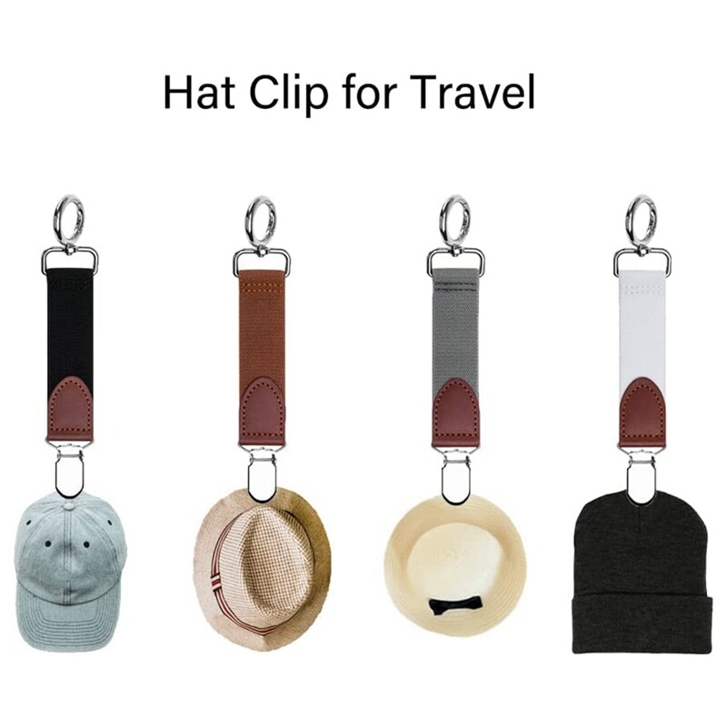 4Pcs Hat Clip for Travel on Bag Backpack Luggage Hat Accessories