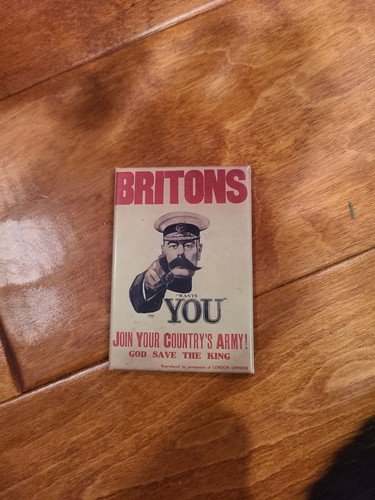 VTG Magnet  "Britons Wants You Join Your Country's Army God Save The King Alfred
