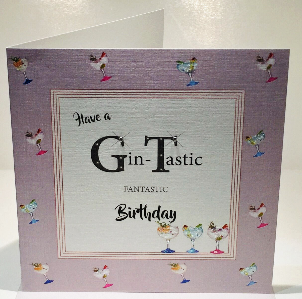 Gin Lover Happy Birthday Blank Greeting Card By Rush Design