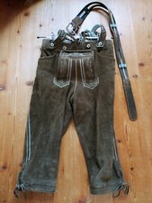 Tracht Hose Landhaus kniebund Lederhose Wildbock braun 36 Spieth Wensky  Gürtel