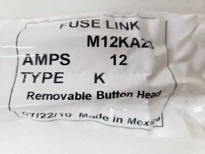 Fusibile Hubbell Chance M10KA23 Tipo K 10A - Testa A Pulsante Rimovibile