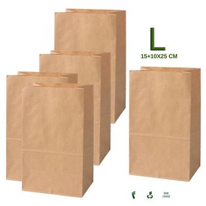Papier Bodenbeutel Papiertuten Braun Kraftpapier Tuten 15 10x25cm 9 5x6x16cm Ebay