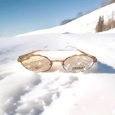 NEW TRIBAL EYEGLASS FRAME MASSAI 1406 011. 49-19 L135. GOLD .PARIS. RETAIL 150.