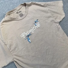 Primitive Skateboarding Shirt Mens Medium Beige Graphic T-Shirt Ducks Gothic P