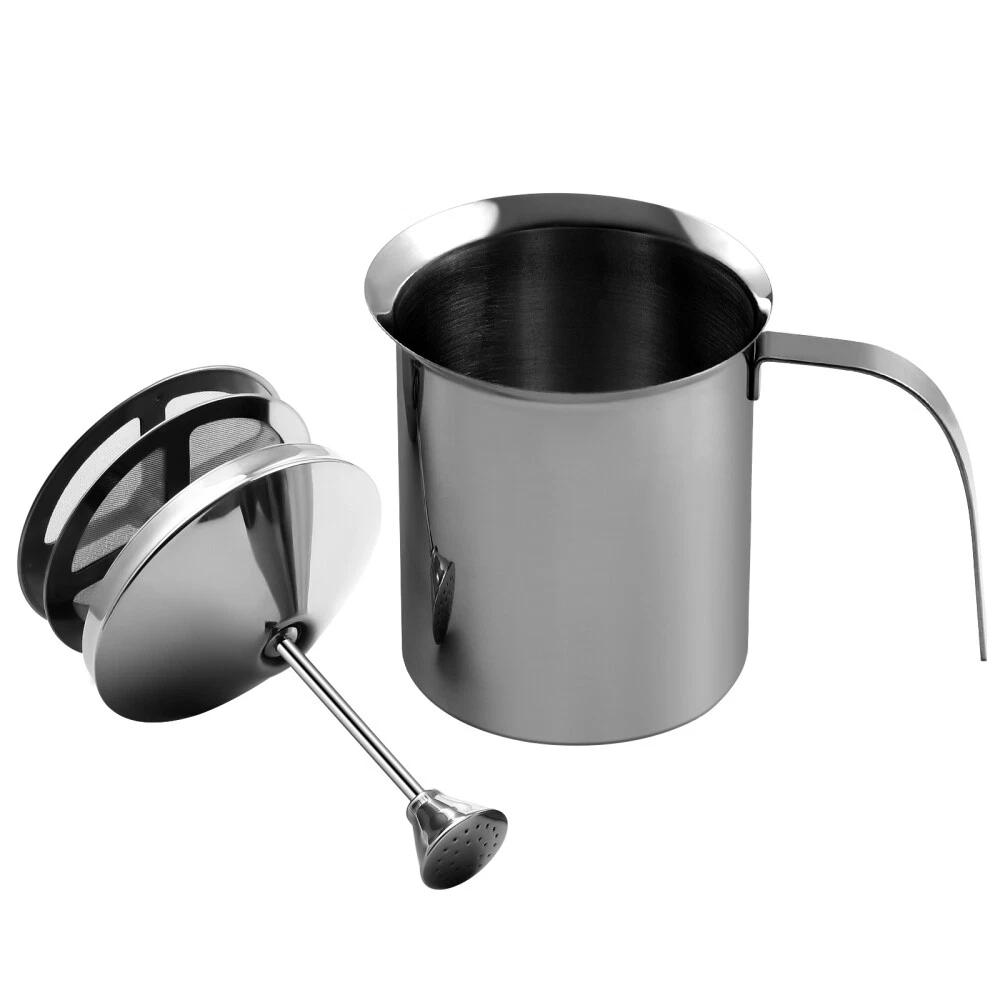 Milk Frother Manual Stainless Coffee Foam Maker Shop for Whole