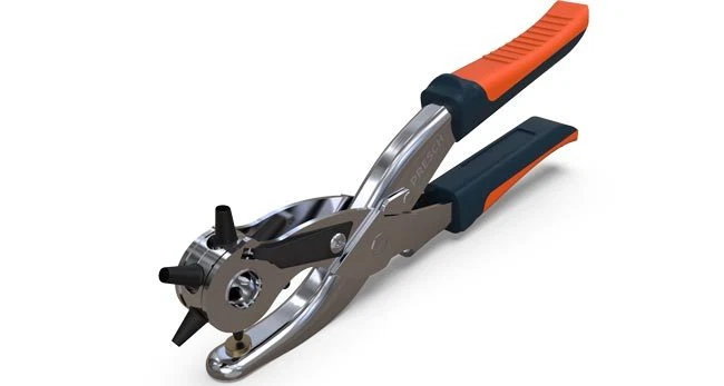 PRESCH Revolverlochzange Profi Gürtellochzange Lochzange für Leder, Filz, Stoff - Bild 3 von 4