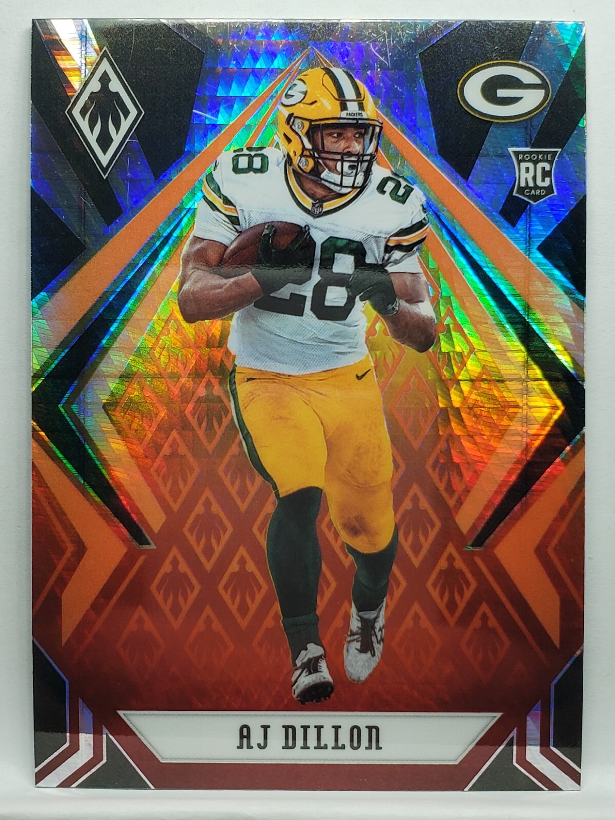 2020 Panini Phoenix Fire Burst AJ Dillon #125 Rookie
