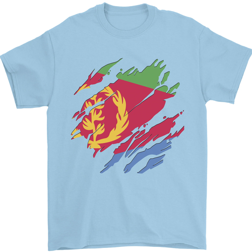 Camiseta de fútbol americano para hombre Bandera de Eritrea desgarrada con bandera de Eritrea 100 % algodón - Imagen 56 de 106