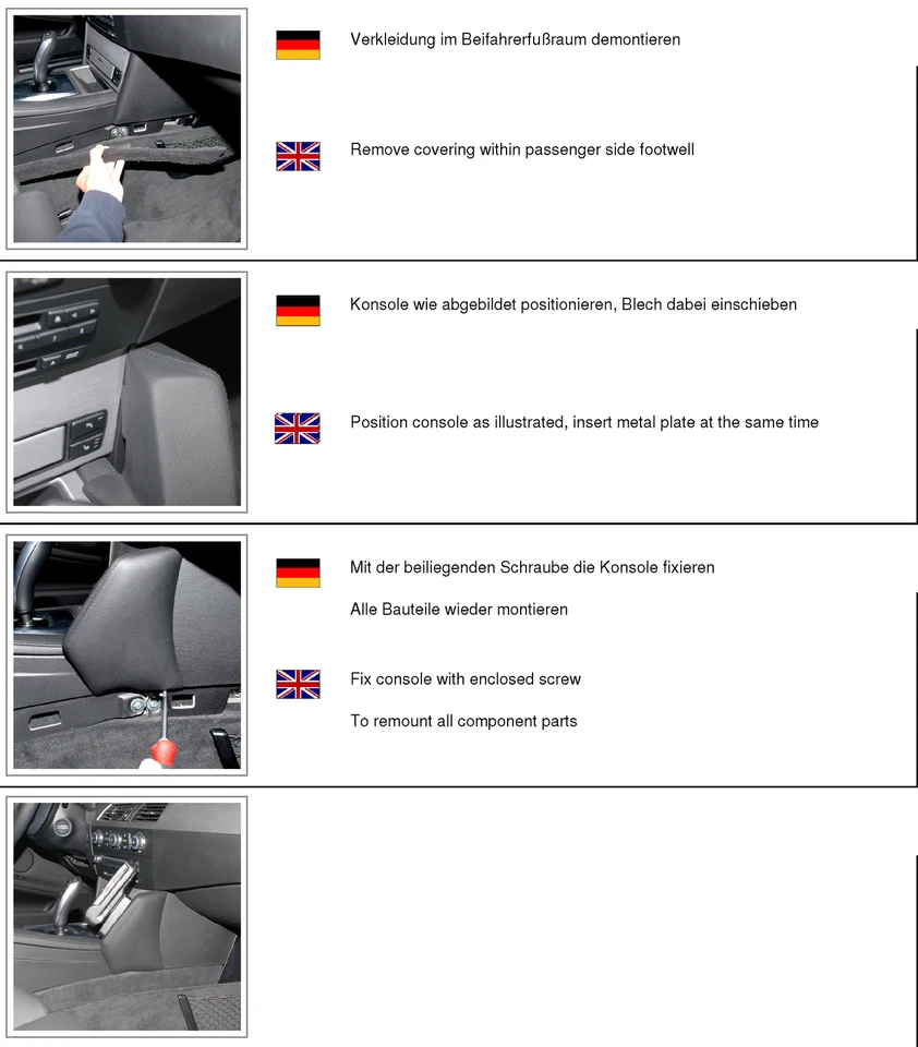 KUDA Cellulare Supporto 092475 Adatto A per BMW 5er (E60) Da 03/07 - Immagine 2 di 2