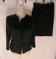 Kasper Swiss Black Dot Blazer & Skirt Size 6p